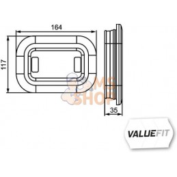 Clignotant rectangle LED 164x117mm 12/24V | HELLA VALUEFIT Clignotant rectangle LED 164x117mm 12/24V | HELLA VALUEFITPR#922320