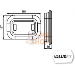 Clignotant rectangle LED 164x117mm 12/24V | HELLA VALUEFIT Clignotant rectangle LED 164x117mm 12/24V | HELLA VALUEFITPR#922320