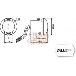 Feu de position à LED, arrière | HELLA VALUEFIT Feu de position à LED, arrière | HELLA VALUEFITPR#922272