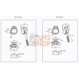 Raccord multiple DN10-2 x 3/8" BSPP 1 x bouchon de section mobile électrique | FASTER Raccord multiple DN10-2 x 3/8" BSPP 1 x bo