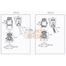 Raccord multiple DN12/DN20-2 x 1/2" - 2 x 3/4" BSPP fixation femelle | FASTER Raccord multiple DN12/DN20-2 x 1/2" - 2 x 3/4" BSP