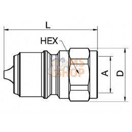 Coupleur mâle 1/4 BSP | PARKER Coupleur mâle 1/4 BSP | PARKERPR#786270