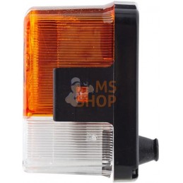 Feu de direction et de position RH 21/10W, carré, 12V, ambre/transparent, à boulonner, 95x54.5x90mm, Hella | HELLA Feu de direct