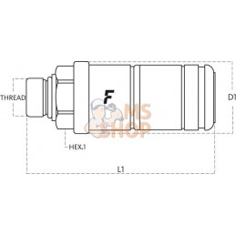 Coupleur femelle 3/4" UNF | FASTER Coupleur femelle 3/4" UNF | FASTERPR#1074401