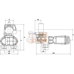 Porte-buses 2 sorties 25 mm Seletron | ARAG Porte-buses 2 sorties 25 mm Seletron | ARAGPR#608559