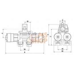 Porte-buses 4sorties 25mm Selejet | ARAG Porte-buses 4sorties 25mm Selejet | ARAGPR#608557