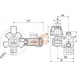 Porte-buses 5 sorties 25 mm Seletron | ARAG Porte-buses 5 sorties 25 mm Seletron | ARAGPR#608562