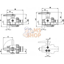 Vanne à boisseau sph. 2" 2v. | ARAG Vanne à boisseau sph. 2" 2v. | ARAGPR#610033