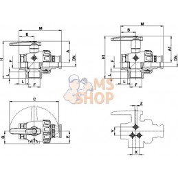 Vanne à boisseau sph. 1 1/2" 3v. | ARAG Vanne à boisseau sph. 1 1/2" 3v. | ARAGPR#610056