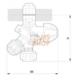 Porte-buse à 3 voies 1" | ARAG Porte-buse à 3 voies 1" | ARAGPR#609757