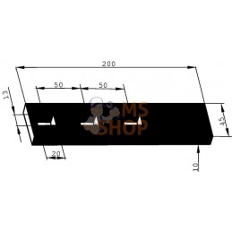 Soc droit 45x10x200mm EA 50 | KRAMP Soc droit 45x10x200mm EA 50 | KRAMPPR#799718