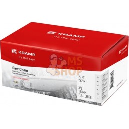 Chaîne de tronçonneuse 3/8" 1,5mm 410 DL 25 ft ciseau Rouleau Kramp | KRAMP Chaîne de tronçonneuse 3/8" 1,5mm 410 DL 25 ft cisea