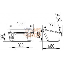 Auge à suspendre 100cm 180l model 1800 | OK PLAST Auge à suspendre 100cm 180l model 1800 | OK PLASTPR#812762