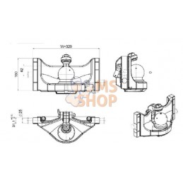 Accouplem. p. rotule 80 mm 329mm | SCHARMÜLLER Accouplem. p. rotule 80 mm 329mm | SCHARMÜLLERPR#881660