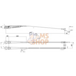 Bras d'essuie-glace double, 605mm, conique, M8 | DOGA Bras d'essuie-glace double, 605mm, conique, M8 | DOGAPR#1120789