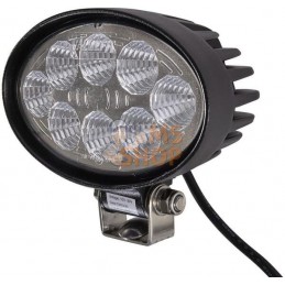 Phare de travail à LED, 1200 lm, ovale, 12-24 V, claire, 65 x 120 mm, 8 LED, ValueFit Hella | HELLA VALUEFIT Phare de travail à 