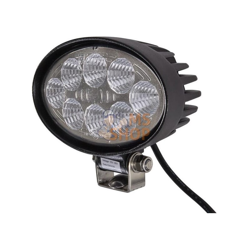 Phare de travail à LED, 1200 lm, ovale, 12-24 V, claire, 65 x 120 mm, 8 LED, ValueFit Hella | HELLA VALUEFIT Phare de travail à 