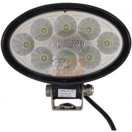 Phare de travail à LED, 1200 lm, ovale, 12-24 V, claire, 65 x 120 mm, 8 LED, ValueFit Hella | HELLA VALUEFIT Phare de travail à 