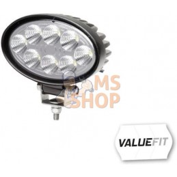 Phare de travail à LED, 1200 lm, ovale, 12-24 V, claire, 65 x 120 mm, 8 LED, ValueFit Hella | HELLA VALUEFIT Phare de travail à 