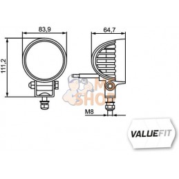 Phare de travail LED 500lm longue portée | HELLA VALUEFIT Phare de travail LED 500lm longue portée | HELLA VALUEFITPR#922314