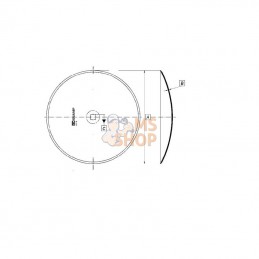 HD710841KR; KRAMP; Disque de herse lisse 710x8 Tr.41; pièce detachée