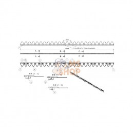 110424207KR; KRAMP; Lame dentée 1,90m Reform; pièce detachée