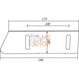 Grattoir 60x190mm p/Grimme | NON ORIGINAL Grattoir 60x190mm p/Grimme | NON ORIGINALPR#907711