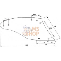 Versoir bore D. AR5H p/G&B | NON ORIGINAL Versoir bore D. AR5H p/G&B | NON ORIGINALPR#902486