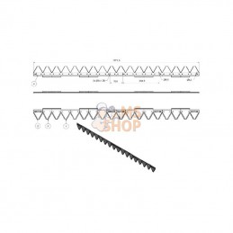 M216KR; KRAMP; Lame dentée 1,37m Agria; pièce detachée