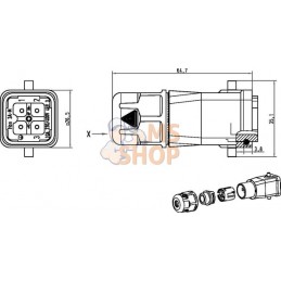 Connecteur M HARAX® HAN3A | HARTING Connecteur M HARAX® HAN3A | HARTINGPR#786380