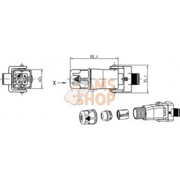 Connecteur F HARAX® HAN3A | HARTING Connecteur F HARAX® HAN3A | HARTINGPR#786382