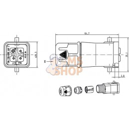 Connecteur F HARAX® HAN3A | HARTING Connecteur F HARAX® HAN3A | HARTINGPR#786381