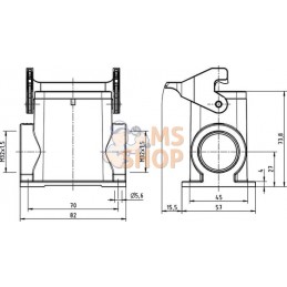 Embase saillie 6B 2xM32 | HARTING Embase saillie 6B 2xM32 | HARTINGPR#786490