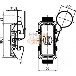 Couvercle 16B avec 2 leviers, métal | HARTING Couvercle 16B avec 2 leviers, métal | HARTINGPR#786431