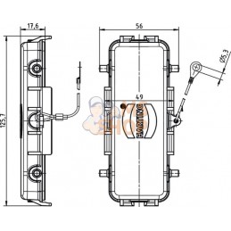 Couvercle 24B avec 4 cames, métal | HARTING Couvercle 24B avec 4 cames, métal | HARTINGPR#786440