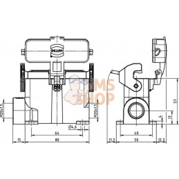 Embase saillie16A 2xM20 | HARTING Embase saillie16A 2xM20 | HARTINGPR#786483