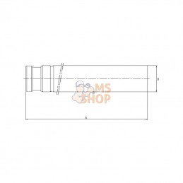 PC29050060400; KRAMP; Barre 50 course 400 PC2 L=544; pièce detachée