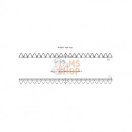 1044813KR; KRAMP; Lame dentée 1,60m Aebi; pièce detachée