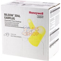 Bouchons d'oreilles Bilsom 304L (avec fil) sachet 100x1 paire | HOWARD LEIGHT BY HONEYWELL Bouchons d'oreilles Bilsom 304L (avec