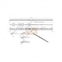 110424208KR; KRAMP; Lame dentée 1,90m Reform; pièce detachée