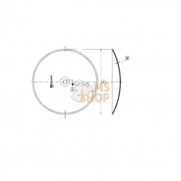 HD660651KR; KRAMP; Disque de herse lisse 660x6 Tr.51; pièce detachée