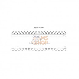 1044989KR; KRAMP; Lame dentée 1,45m Aebi; pièce detachée