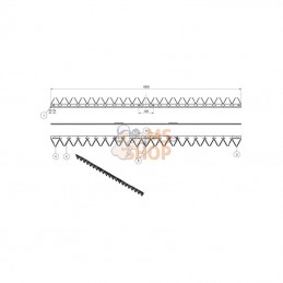 257016KR; KRAMP; Lame dentée 1,60m Rapid; pièce detachée