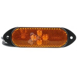 Feu de gabarit LED, ovale, 24V, ambre, à boulonner, 126x36x15mm, Vignal | VIGNAL Feu de gabarit LED, ovale, 24V, ambre, à boulon