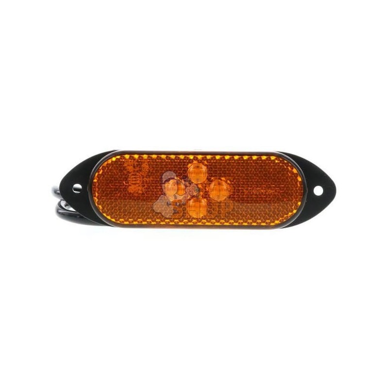 Feu de gabarit LED, ovale, 24V, ambre, à boulonner, 126x36x15mm, Vignal | VIGNAL Feu de gabarit LED, ovale, 24V, ambre, à boulon