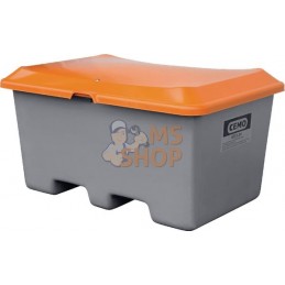 Conteneur fibre de verre gris/orange 400L capacité 20,4kg 1210x820x680mm Cemo | CEMO Conteneur fibre de verre gris/orange 400L c