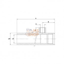 DC29070070400; KRAMP; Tube 70 course 400 L=504 - 250 bar; pièce detachée