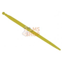 Dent de chargeur, droite, section carrée 36x800mm, extrémité pointue avec écrou M20x1.5mm, jaune, Stoll | STOLL Dent de chargeur