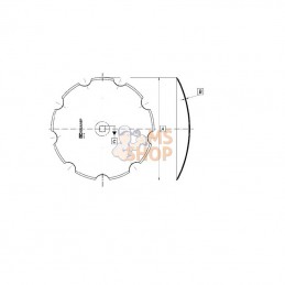 HD611531KR; KRAMP; Disque de herse crénelé 610x5 Tr.31; pièce detachée