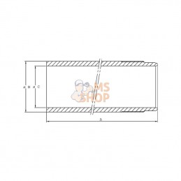 PC29060050400; KRAMP; Tube PC60 course 400 L=444.5; pièce detachée